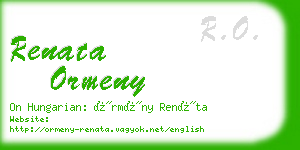 renata ormeny business card